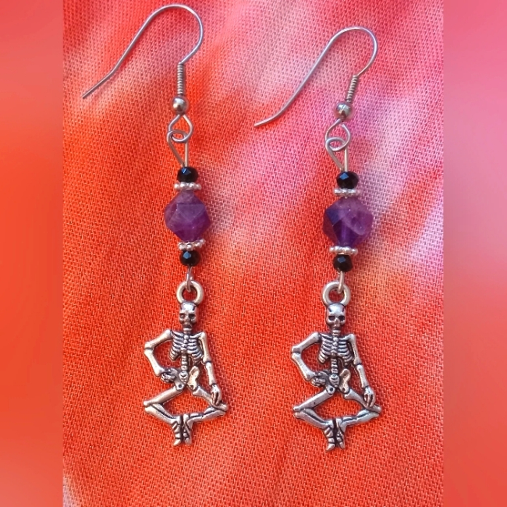 Handmade Skeleton Dangle Earrings